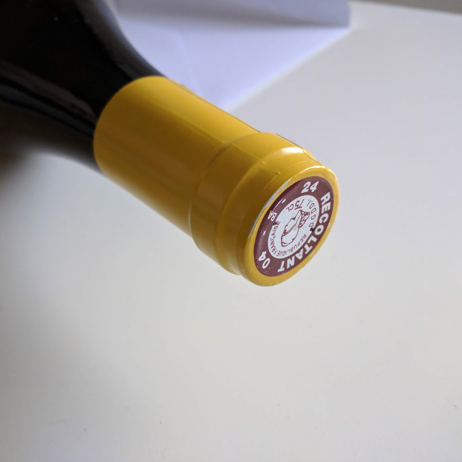 Jonc Blanc - PURE S, Vin Blanc vivant biodynamique, capsule jaune